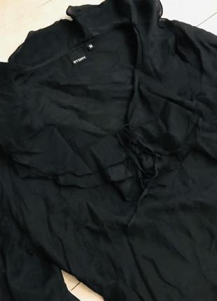 Блузка блуза сатиновая атласная с рюшами винтаж3 фото