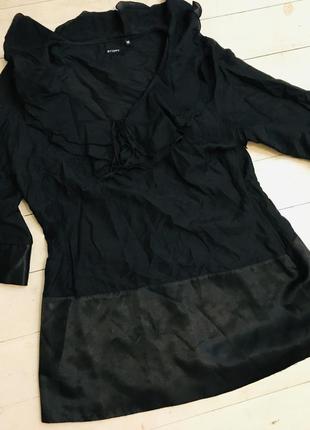 Блузка блуза сатиновая атласная с рюшами винтаж1 фото