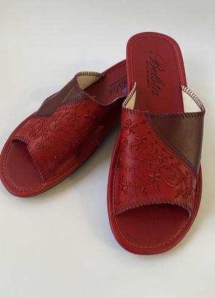 Женские шлёпанцы тапочки белста открытые из эко кожи бордового цвета 36,37,38,39,40, 41