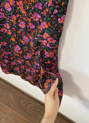 Меди юбка в цветочный принт с разрезом🌿5 фото