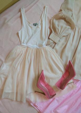 Розпродаж сукня барбі р 34 36 xs s 44 42 рожева з фатіном пишна