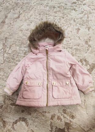 Стильна ,тепла , ніжна курточка для дівчинки на 6-9 місяців