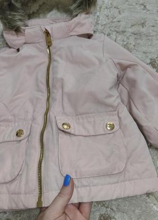 Стильная,теплая, нежная курточка для девочки на 6-9 месяцев2 фото