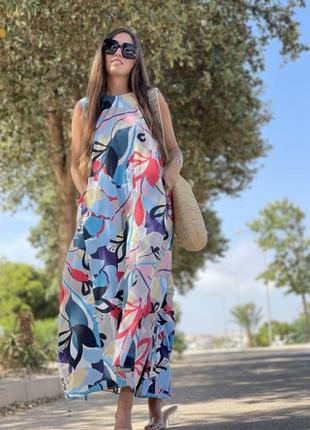 Коттоновое платье макси от wendy trendy