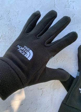 Перчаткі рукавиці тнф the north face fleece на флісі рукавички