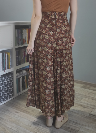 Винтажная макси юбка в цветочный принт1 фото
