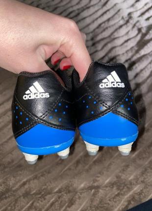 Черные бутсы детские 29-30 размер adidas кеды для футбола3 фото