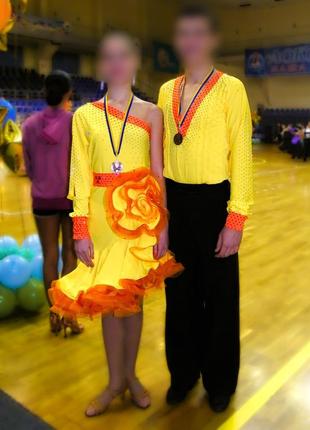 Платье и рубашка для бальных танцев латина1 фото
