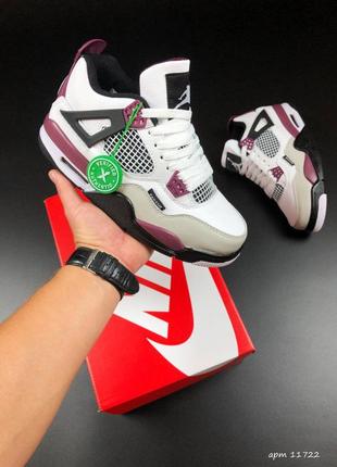 Жіночі шкіряні кросівки в стилі nike air jordan 4 🆕 високі джордани