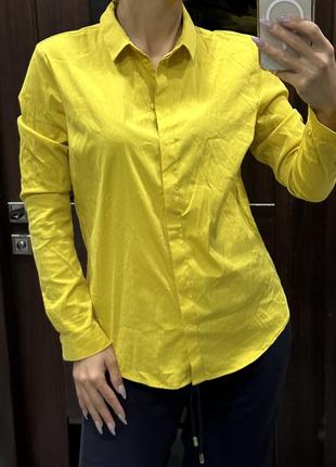 Cos желтая базовая рубашка