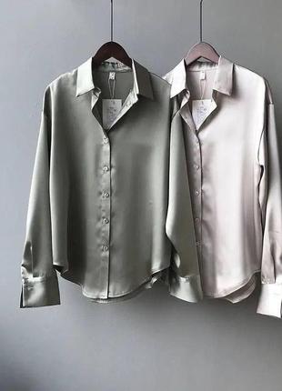 🐚 4 цвета! классическая шелковая рубашка, old money, quiet luxury #aphroditeclassic #aphroditebasic #aphrodite5 фото