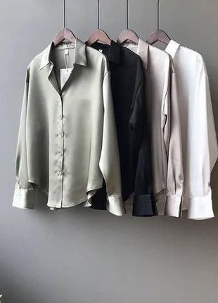 🐚 4 цвета! классическая шелковая рубашка, old money, quiet luxury #aphroditeclassic #aphroditebasic #aphrodite9 фото