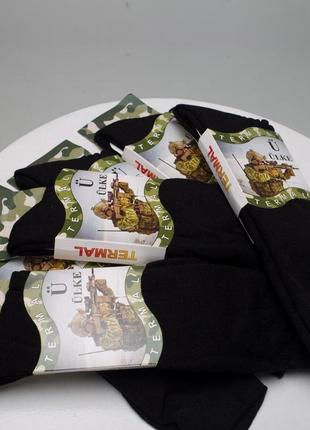 Термони чоловічі чорні носки теплі для чоловіків 12 пар чоловічих шкарпеток набор подарунок для чоловіка зимові2 фото