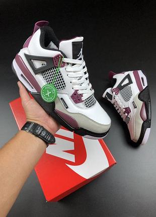 Мужские кожаные кроссовки в стиле nike air jordan 4 🆕 высокие джорданы
