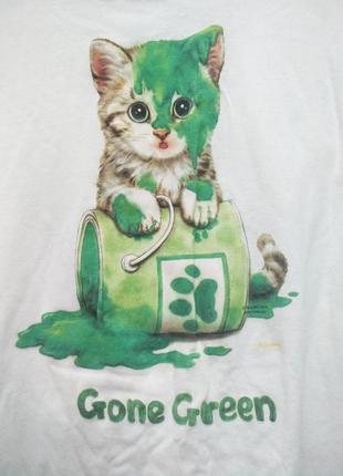 Стильная крутая футболка принт кот 🐱, l xl4 фото