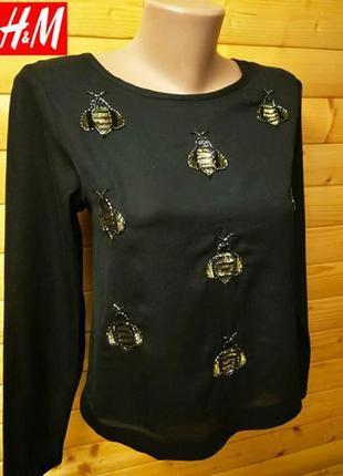Розкішна блуза з оригінальним декором популярного шведського бренду h&m3 фото