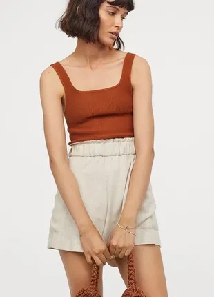 Льняные шорты h&amp;m