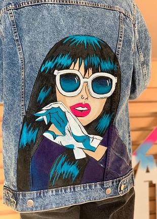 Джинсовка pull & bear с ручной росписью