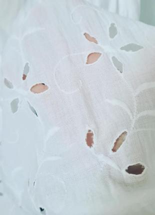Впечатляющая потрясающая, невообразимая роскошная трендовая хлопковая длинная юбка макси хлопок ришелье цветы3 фото