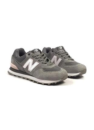 Кроссовки new balance 574 •grey white•3 фото