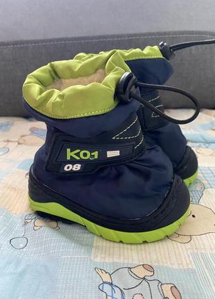Зимові сапожки дутіки для хлопчика 19-20 розмір