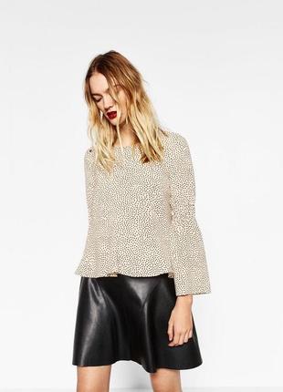 Блуза кофта zara в горох