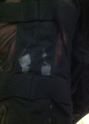 Гламурный дерзкий эффектный черный прозрачный бандажный костюм сетка и резинка-топ и юбка s3 фото
