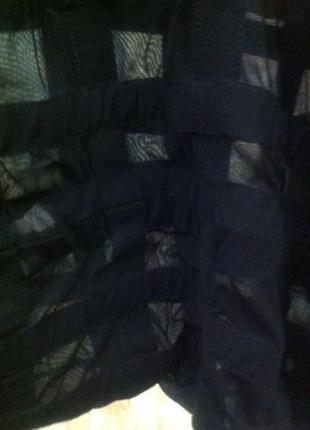 Гламурный дерзкий эффектный черный прозрачный бандажный костюм сетка и резинка-топ и юбка s7 фото