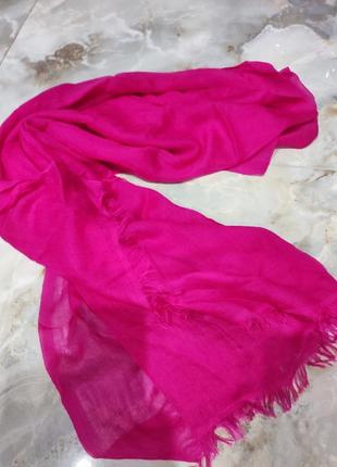 Яскравий рожевий шарф палантин3 фото