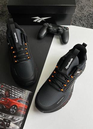 Мужские кроссовки reebok zig kinetica fleece dark grey orange3 фото