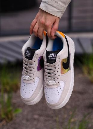 Кроссовки nike air force 1 low beige/black8 фото