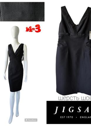 ♥️1+1=3♥️ jigsaw англия элегантное платье футляр из смеси шерсти и шелка1 фото