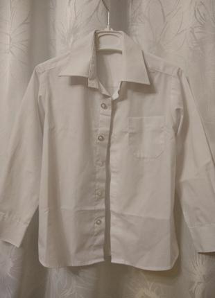 Белая рубашка с длинным рукавом на 3-4 года
