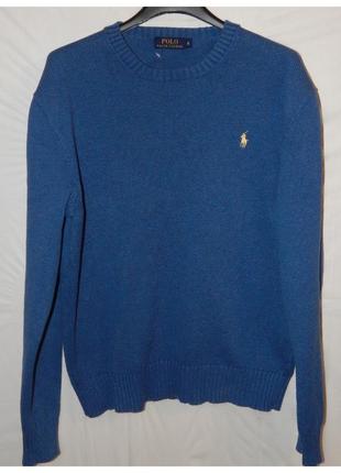 Хлопковый свитер с круглым вырезом polo ralph lauren (size m)