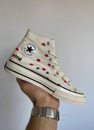 Женские бежевые высокие кеды в стиле converse chuck 70 🆕 высокие кеды