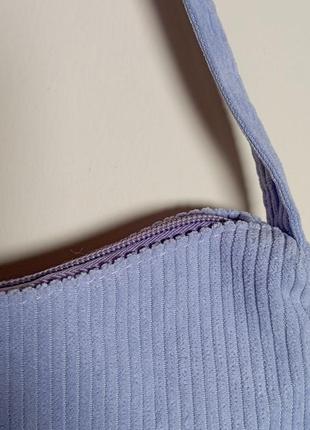 Сумка багет нова вельветова фіолетова сумочка5 фото