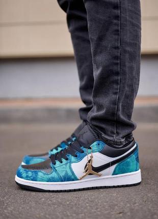 Кроссовки nike air jordan retro 1 low tie dye мужские