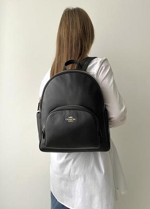 Женский брендовый кожаный рюкзак coach court backpack оригинал коач коуч ранец на подарок девушке