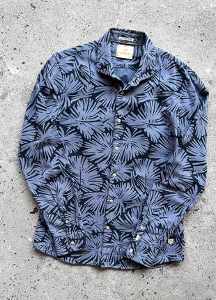 Scotch&amp;soda amsterdam couture men’s premium full printed long sleeve 320 shirt премиальная рубашка
