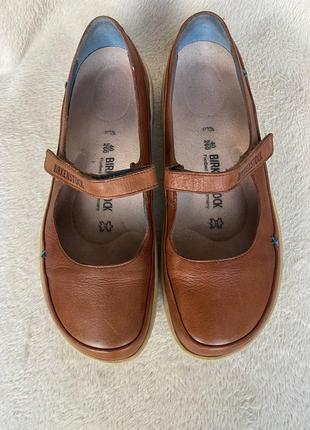 Ортопедичні туфлі балетки  birkenstock leather