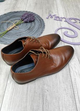 Мужские коричневые туфли burton menswear кожа размер 444 фото