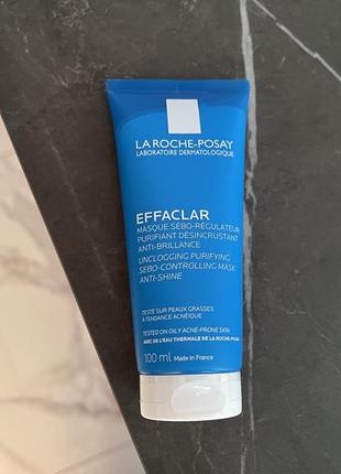 Очищающая себорегулирующая маска la roche-posay effaclar unclogging purifying sebo-controlling mask anti-shine