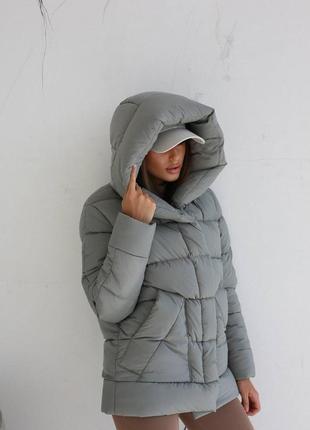 Пуховик женский короткий 42-56 зимняя куртка6 фото