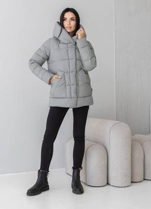 Пуховик женский короткий 42-56 зимняя куртка3 фото