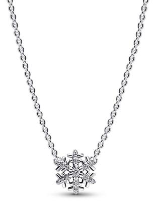Ожерелье "блестящая снежинка" пандора1 фото