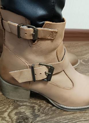 Кожаные женские ботинки ботинки