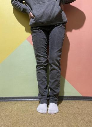 Оригинальные серые джинсы брендовые темно серые2 фото