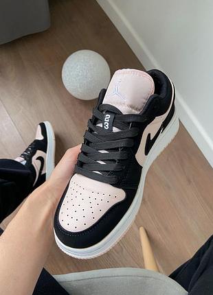 Кроссовки air jordan low black/pink3 фото