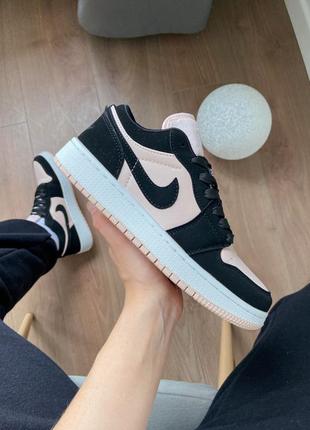 Кроссовки air jordan low black/pink1 фото