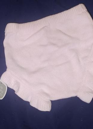 Трусики чудесные вязаные натуральные, хлопок, трусы шорты девочке 9-12 месяцев, новые с биркой3 фото